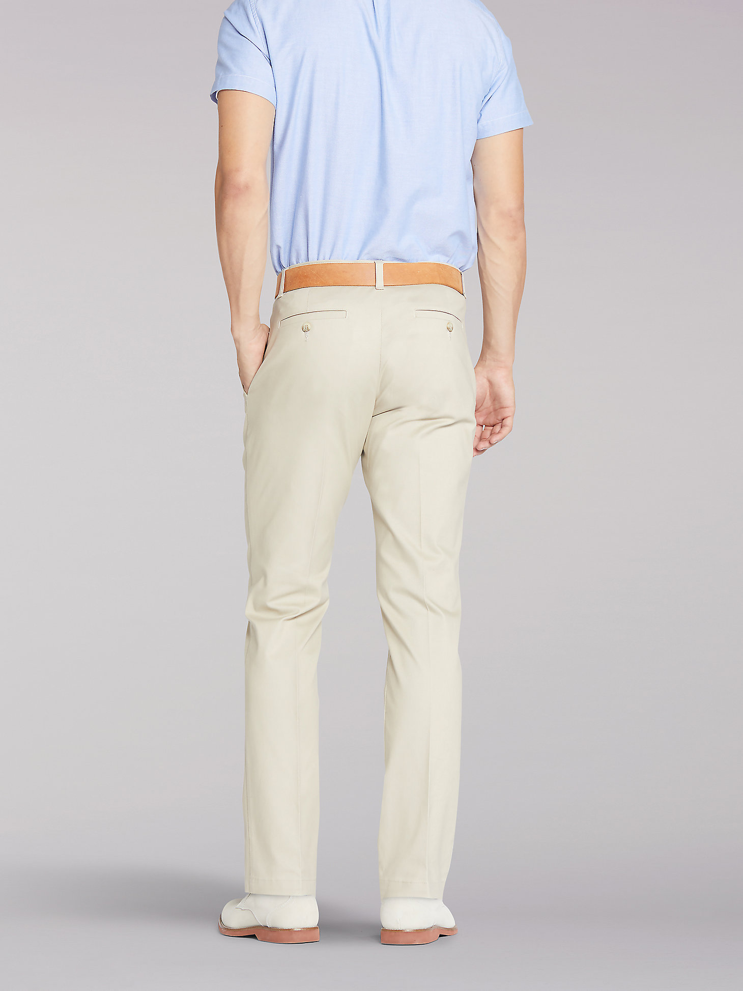 Men's Total Freedom Slim Flat Front Pant in Sand alternative view 1