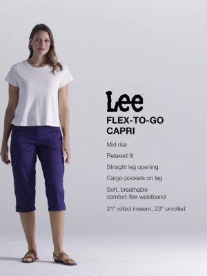 Women's Ultra Lux with Flex-to-Go Relaxed Cargo Capri in Tech Grey alternative view 5