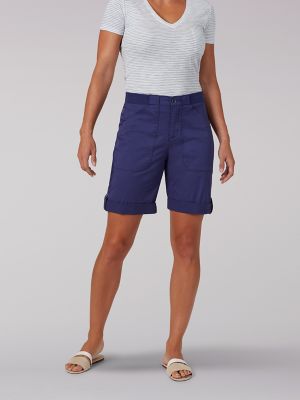 LEE Womens Flex-to-go Relaxed Fit Utility Bermuda Short