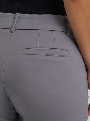 Secretly Shapes Straight Leg Pant:Boulder Grey:12:M alternative view 4