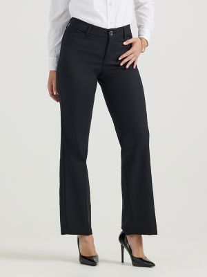 Women's Ultra Lux with Flex Motion Regular Fit Trouser Pant in Black alternative view