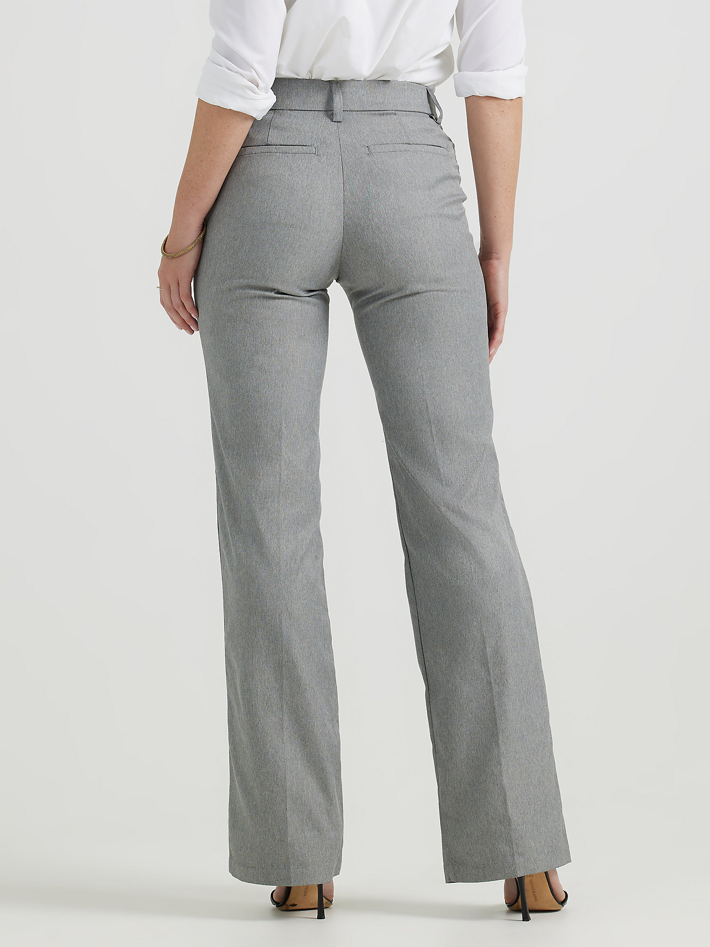 Women's Ultra Lux with Flex Motion Regular Fit Trouser Pant in Ash Heather alternative view 2