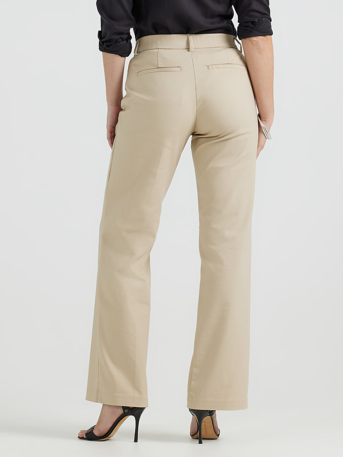 Women's Ultra Lux with Flex Motion Regular Fit Trouser Pant in Bunglow Khaki alternative view 2
