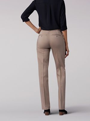 lee mid rise straight leg pants