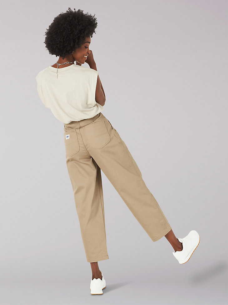 Women's Heritage High Rise Chetopa Pleated Wide Leg Flood Pant in Beech alternative view