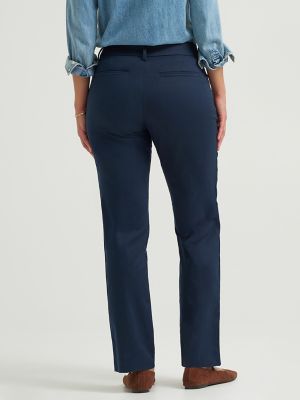 Wrinkle Free Relaxed Fit Pant:Imperial Blue:12:S alternative view 2