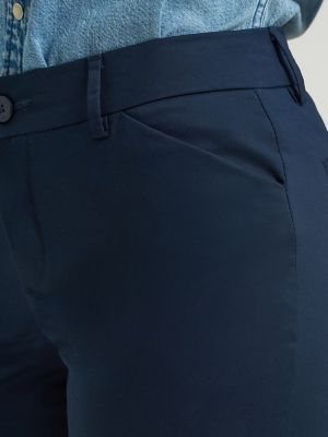 Wrinkle Free Relaxed Fit Pant:Imperial Blue:12:S alternative view 5