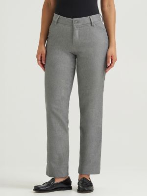 Women&rsquo;s Wrinkle Free Relaxed Fit Straight Leg Pant in Ash Heather