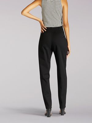 Women's Stretch Woven High-rise Taper Pants - All In Motion™ Black