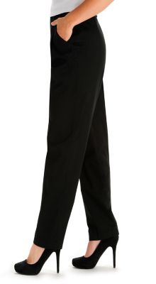 me Women's Elastic Waist Pants - Black - Size 12
