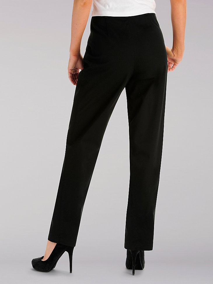 Women’s Side Elastic Pants (Petite) in Black alternative view