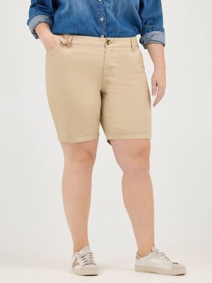 Plus size 2025 khaki shorts