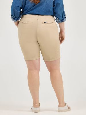 Women's Regular Fit Chino Bermuda Shorts (Plus) | Lee®