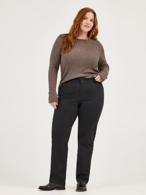 Women’s Relaxed Fit Straight Leg Pant (All Day Pant) (Plus) in Black main view
