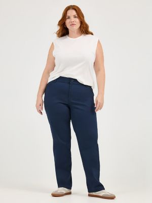 Women's Relaxed Fit Straight Leg Pant All Day Pant (Plus)