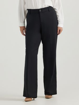 Lee Pants: Women's 4633201 Black Flex Motion Regular Fit Trouser Pant