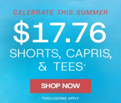 $17.76 Shorts, Capris and Tees