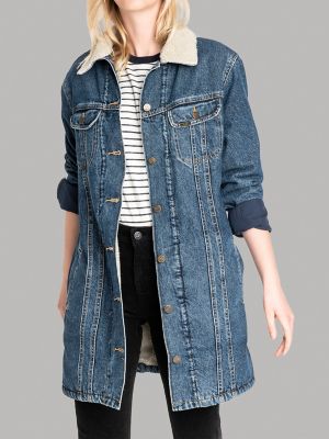 denim sherpa duster