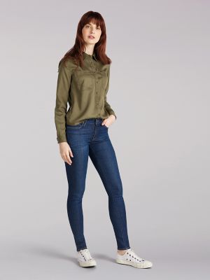 womens lee skinny jeans