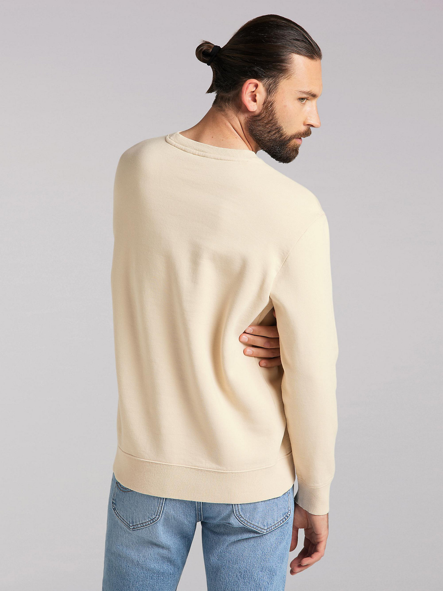 Men's Lee European Collection Can't Bust 'Em Sweatshirt in Beige alternative view 1