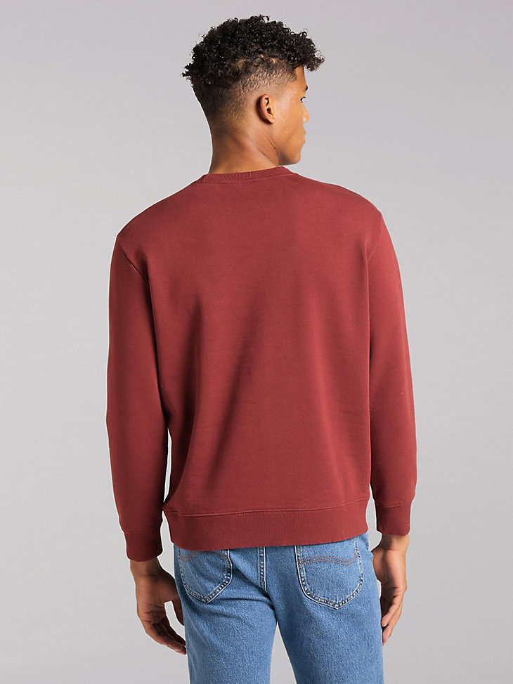 Men's Lee European Collection Can't Bust 'Em Rooster Sweatshirt in Fired Brick alternative view