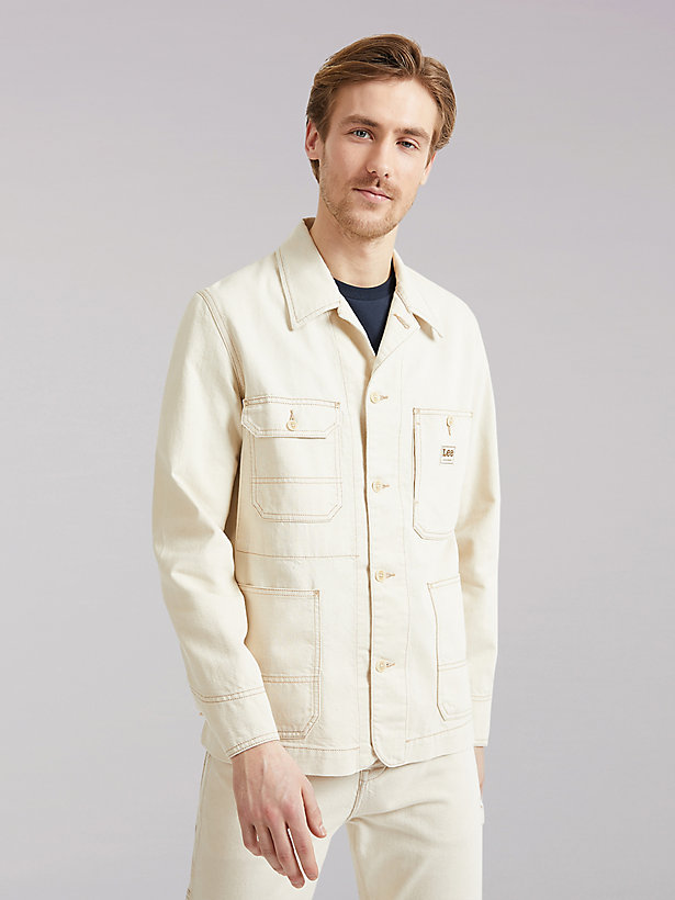 Men's Lee European Collection Back to Nature Box Pocket Loco Jacket in Eco Rinse