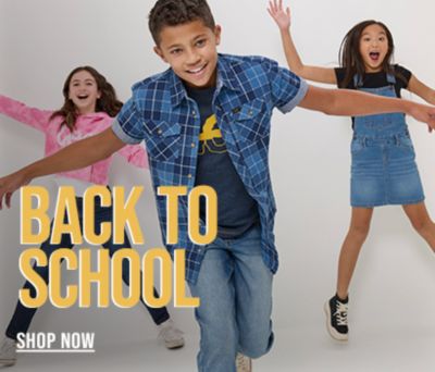 Back to school multiple kids wearing their new Lee gear