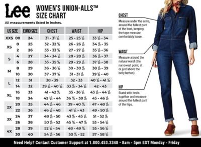 Lee Jean Size Chart