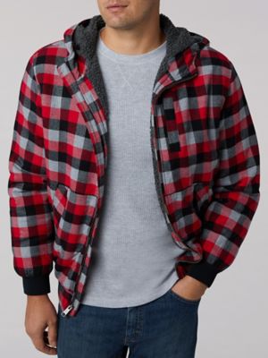 red flannel and jean jacket