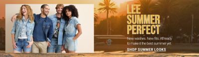 lee summer perfect. new washes. new fits. all ready to make this the best summer yet.