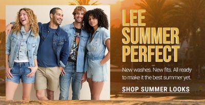 lee summer perfect. new washes. new fits. all ready to make this the best summer yet.