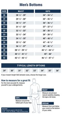 Pants Mens Size Chart