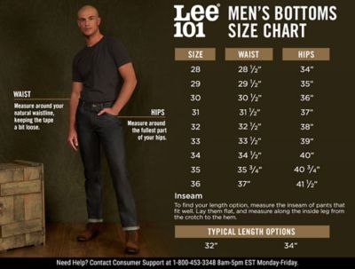 lee jeans relaxed fit at the waist