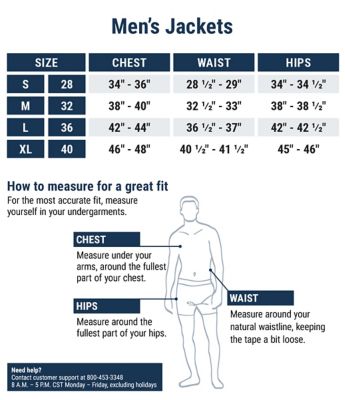 Standard Jacket Size Chart