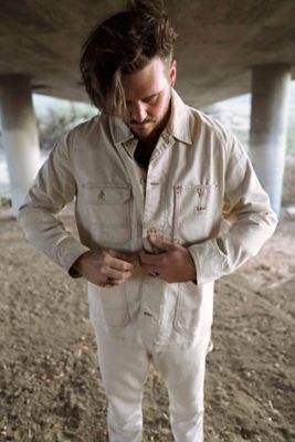 MEN'S LEE EUROPEAN COLLECTION BACK TO NATURE BOX POCKET LOCO JACKET IN ECO RINSE