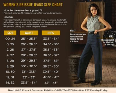 lee jeans size