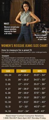 Lee Pants Size Chart