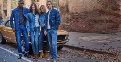 Couple in the city wearing Lee Denim.