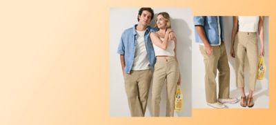 Couple wearing Pants from Lee.