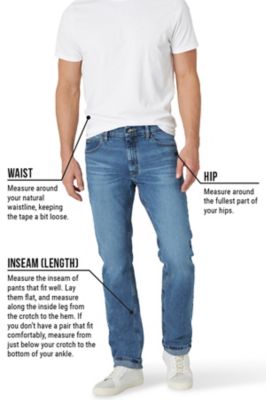 My waist is 50 inches, but I fit in size 42-44 inch jeans/trousers