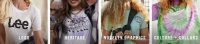 Lee tee shirts by type