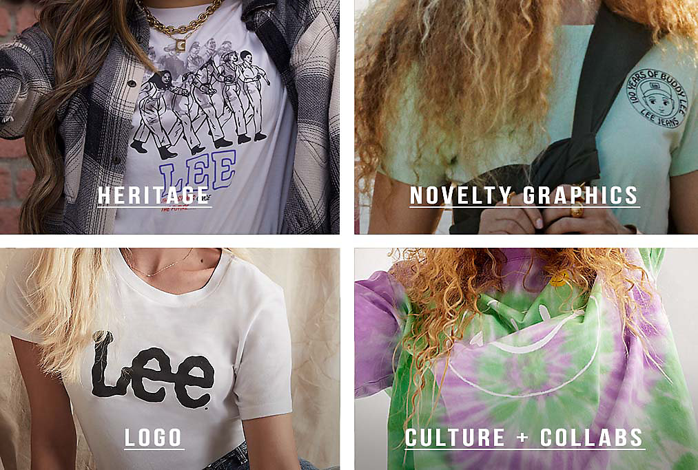 Lee tee shirts by type